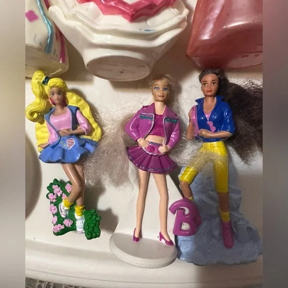 Vintage Mattel 1990’s McDonalds Barbie Happy Meal Kids Toys- Lot Of 7 - Picture 9 of 16